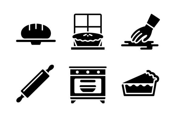 Download Baking &amp; Kitchen Tools Icon Set EPS - King Collection
