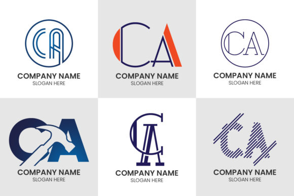 Download Initial Letter CA Logo Set - Logo set Collection