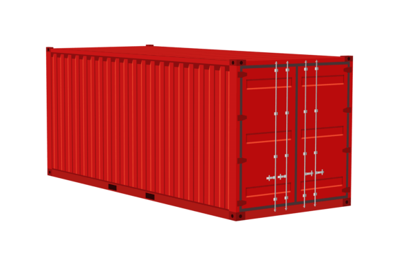 Download Red Cargo Container. Transportation Deli - Sport Collection