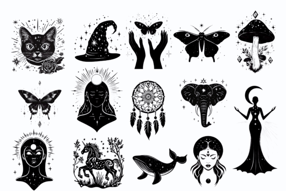 Download Mystic Moon Simple Logo Graphics - Mystic Collection