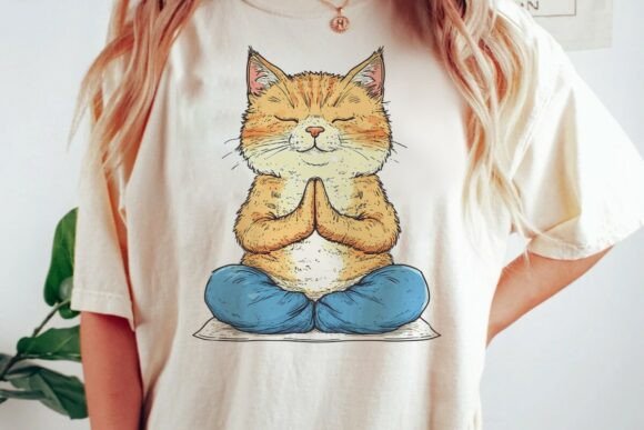 Download Zen Cat Meditating Yoga Pose Png - Zen Collection