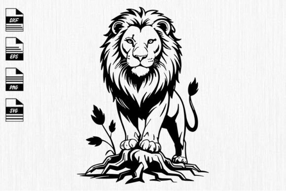 Download Majestic Lion Svg- King of the Jungle Cl - King Collection