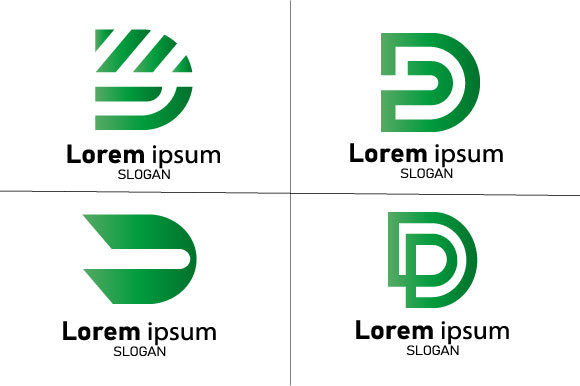 Download D Letter Monogram Logo Set - Logo set Collection