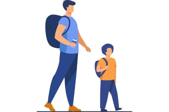 Download Happy Active Family Walking Outdoors. Co - King Collection