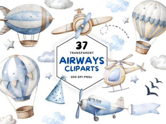 Download Air Transport Watercolor Clipart PNG - Sport Collection