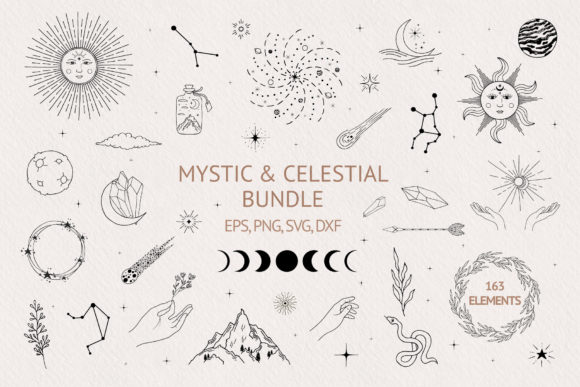 Download Hand Drawn Mystic &amp; Celestial Bundle - Mystic Collection