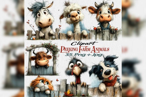 Download Spring Festival Peeking Farm Animals Png - King Collection