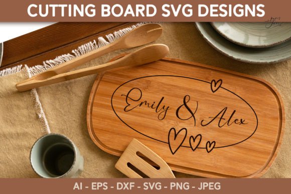 Download Cutting Board SVG PNG Wedding Monogram - Premium Resources