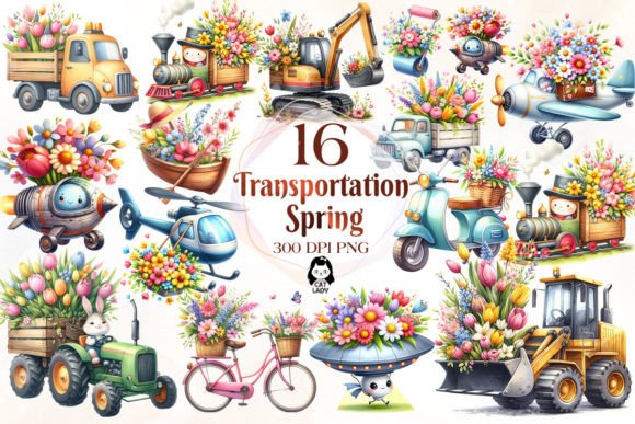 Download Transportation Spring Clipart Bundle - Sport Collection