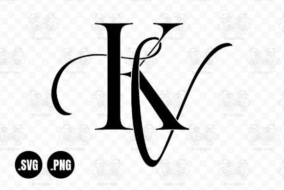Download KV, VK, Wedding Monogram, Calligraphy - Premium Resources