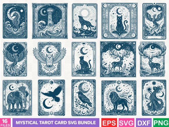 Download Mystical Tarot Card SVG Bundle - Mystic Collection