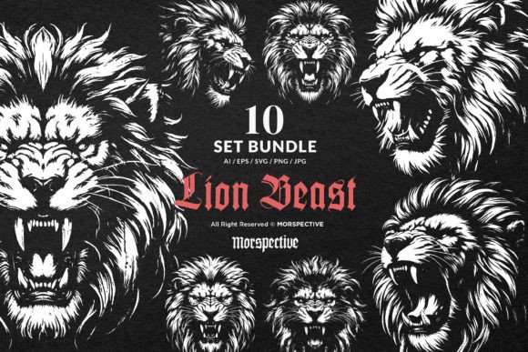 Download 10 Bundle Dark Art Lion Beast King - King Collection